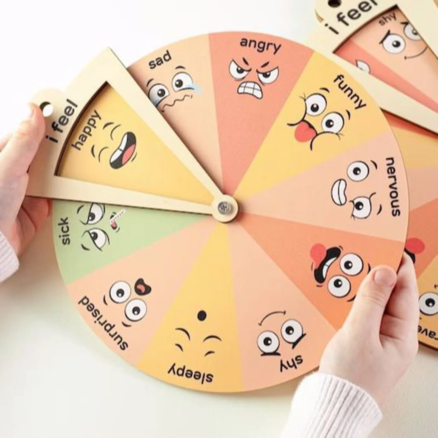 wooden emotion wheel