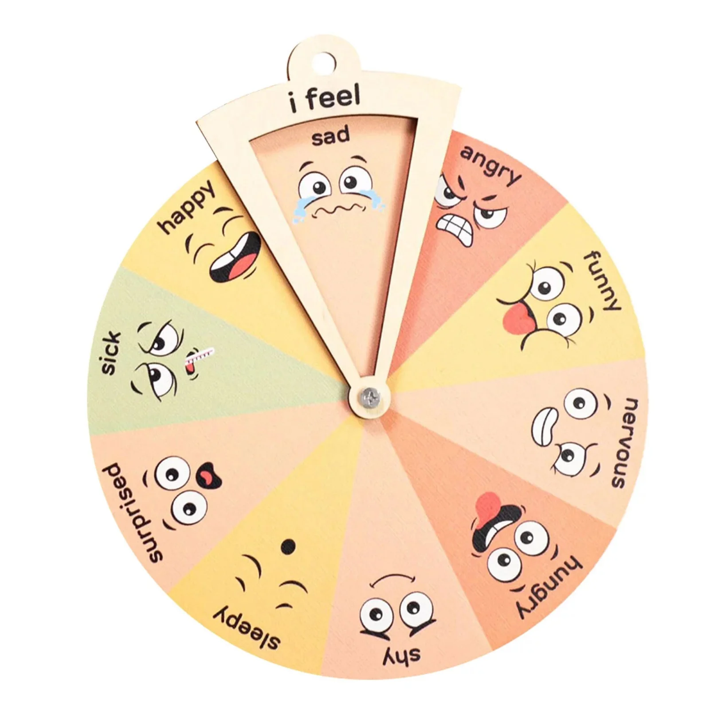 wooden emotion wheel