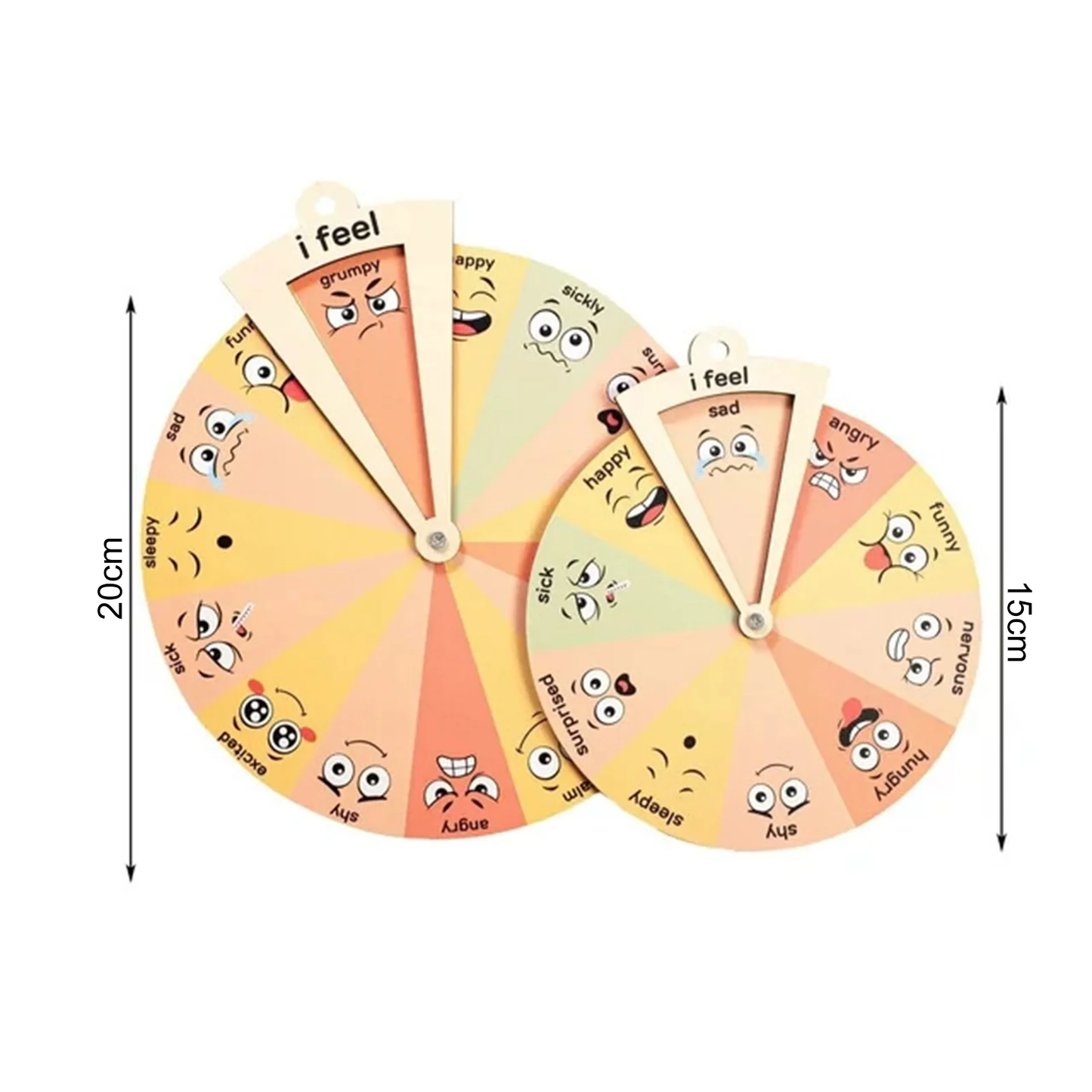 wooden emotion wheel