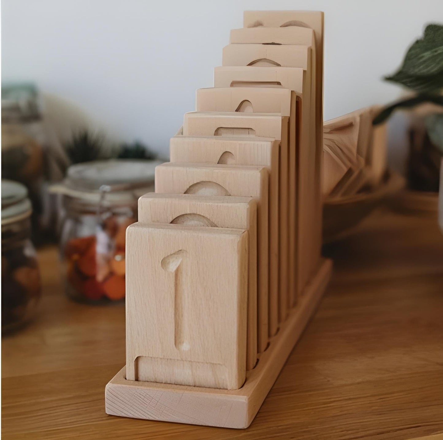 Wooden  Number  Counting Trays