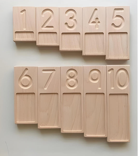 Wooden  Number  Counting Trays