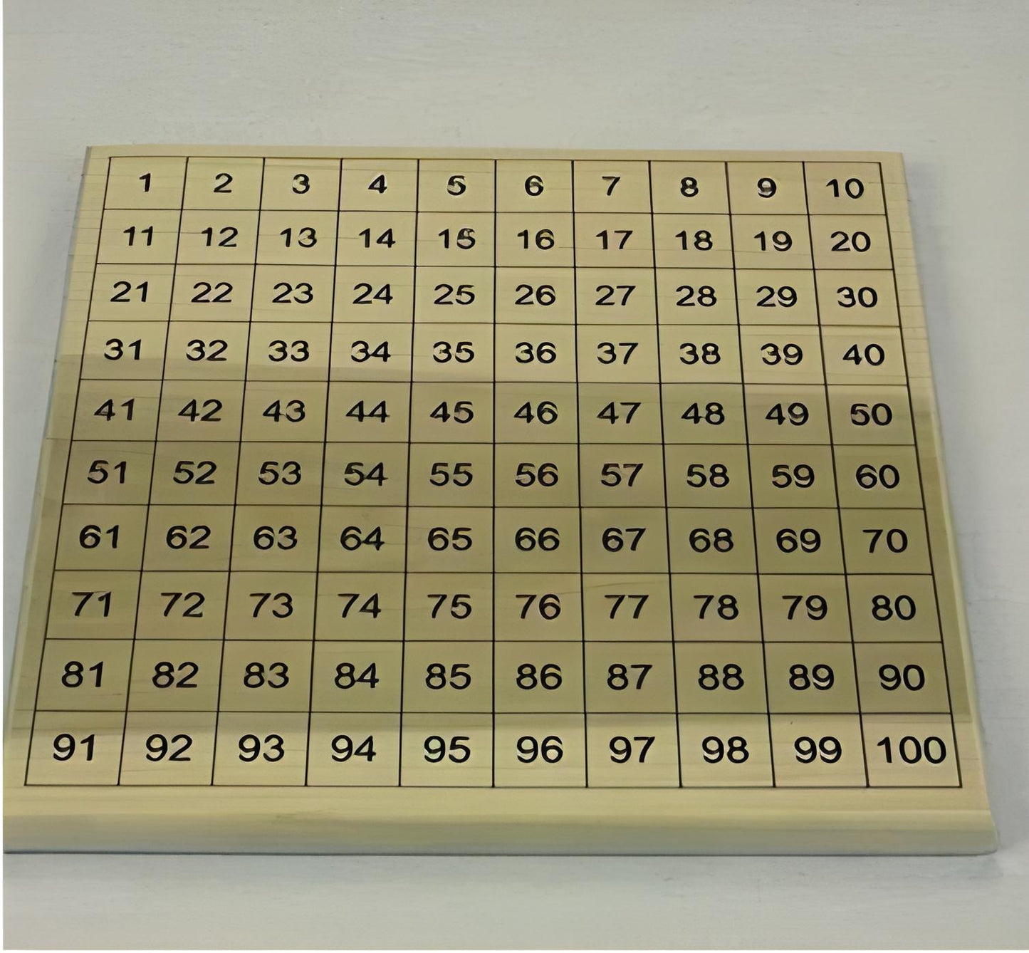 Hundred board,  Montessori board