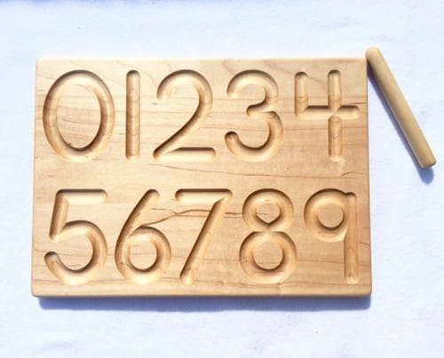 Wooden Number  tracing  Board