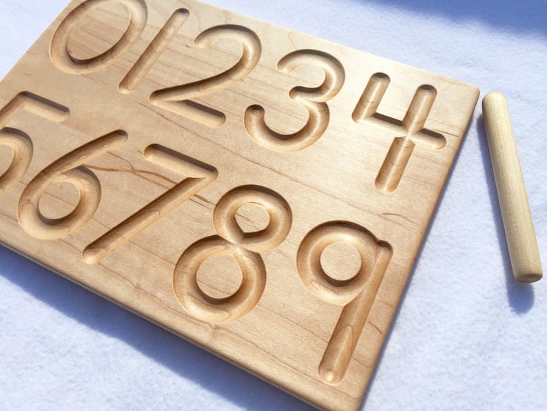 Wooden Number  tracing  Board