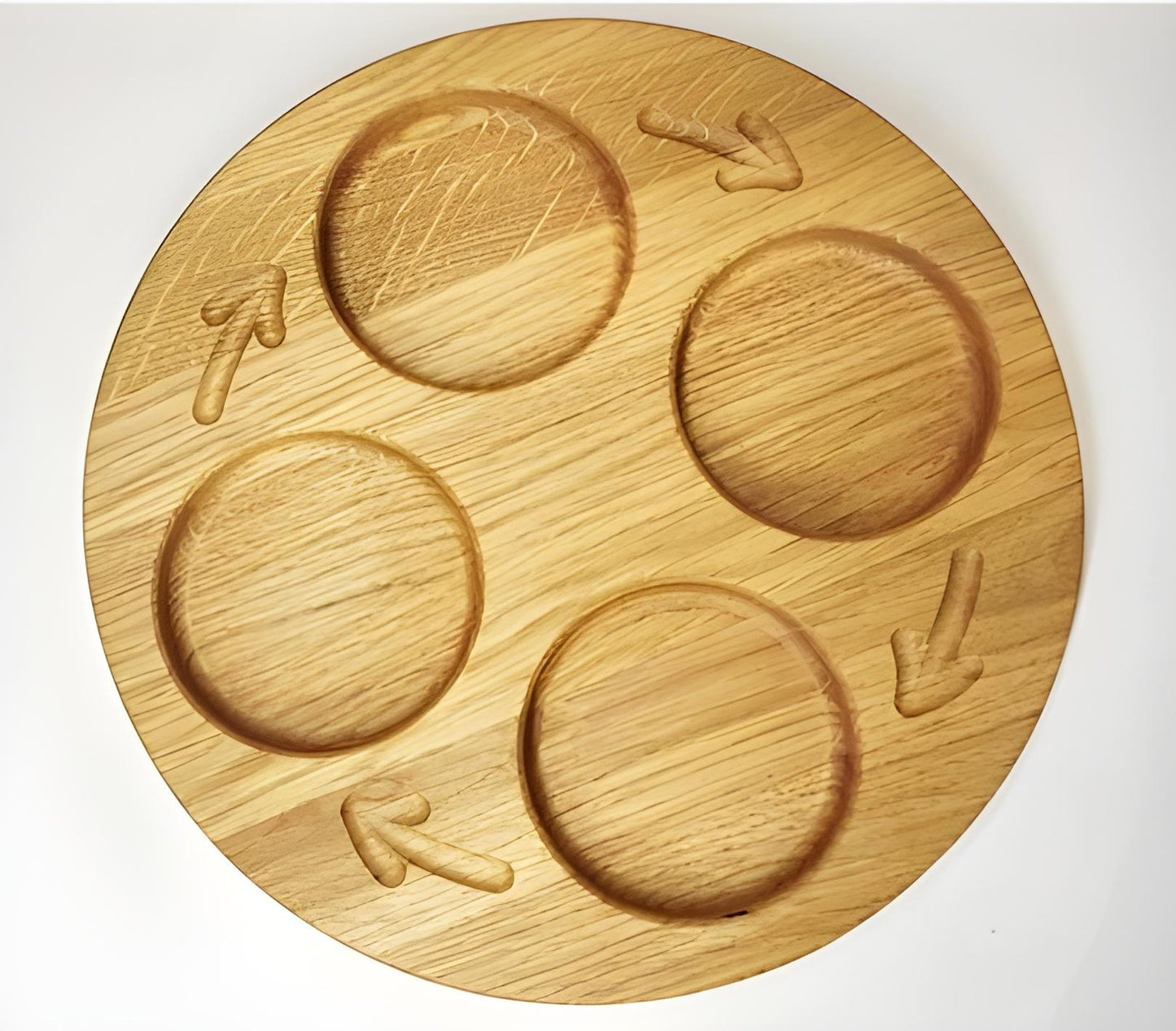 Montessori life  cycle tray, with  4 sections