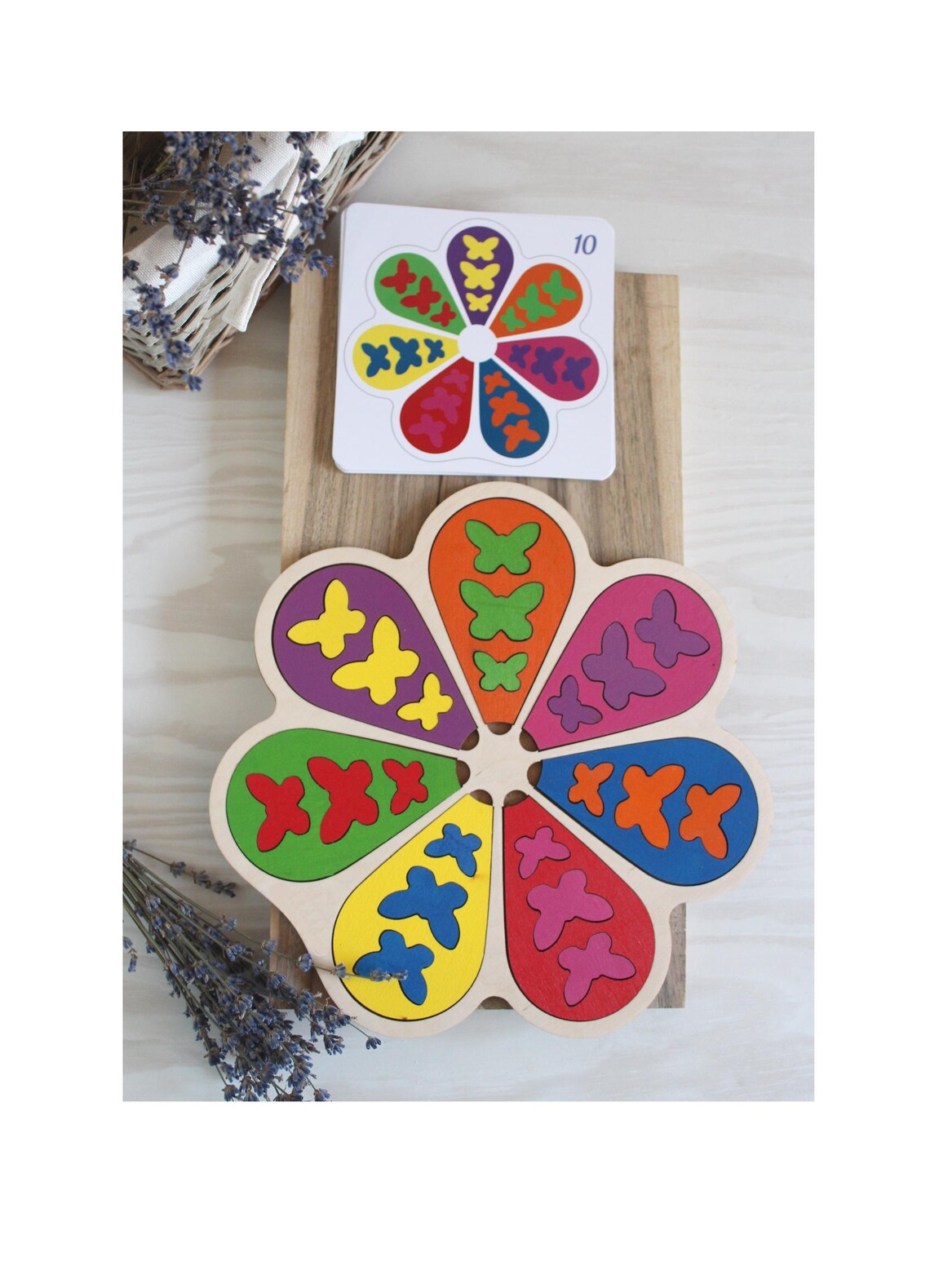 Rainbow wooden  puzzle montessori