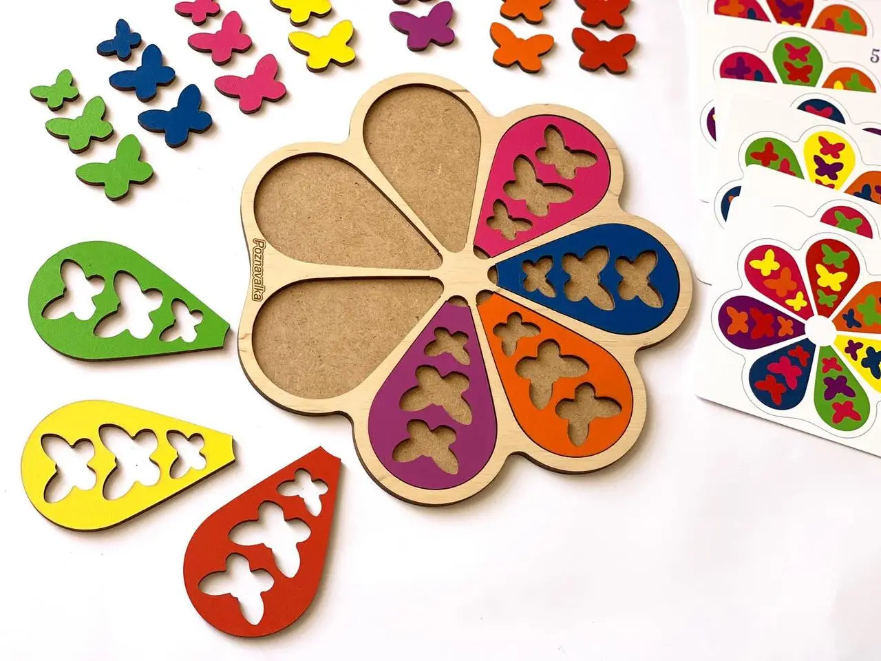 Rainbow wooden  puzzle montessori