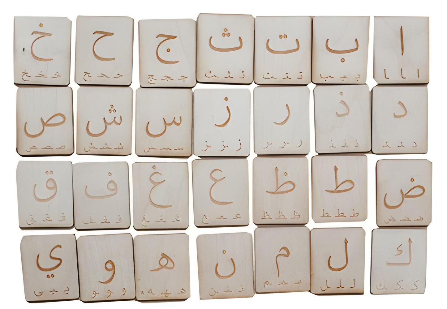 Arabic alphabet cards